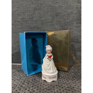 Vintage Birthday Girl Figurine | Happy Birthday Josef-Style Ceramic | 1950s Char